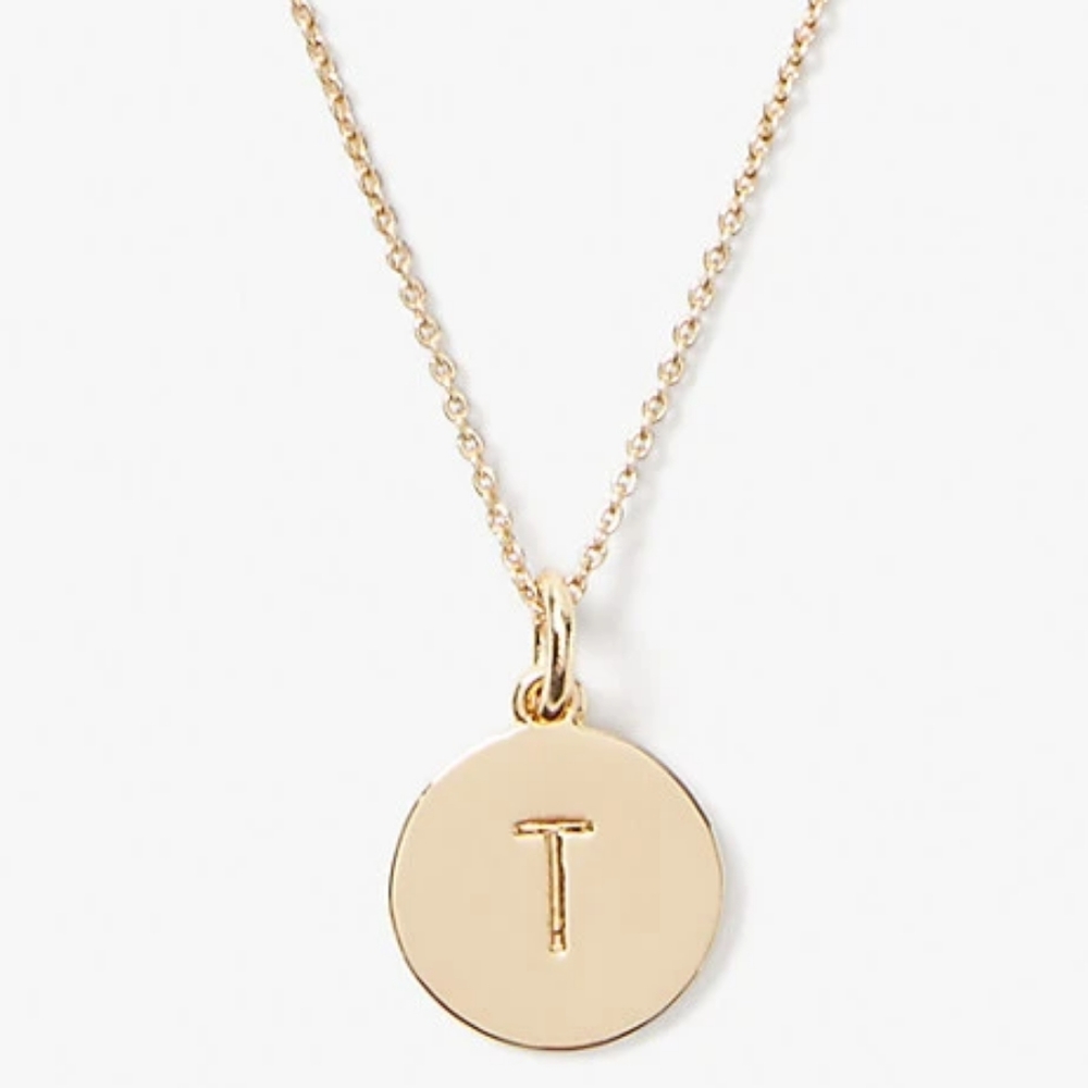 Kate Spade "T" initial necklace